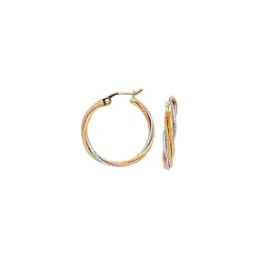 10K Gold Twist Hoop Earring