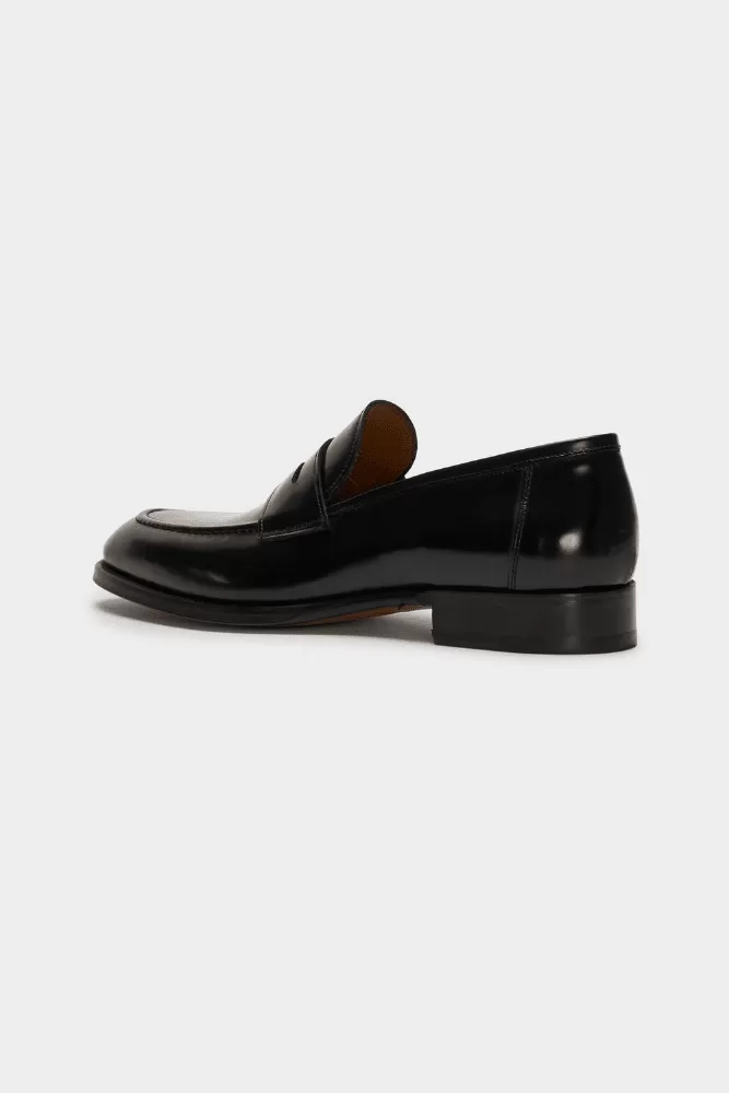 124 x Godwin Charli Loafer - Black High Shine Italian Nappa Leather