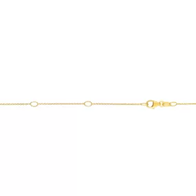 14K Gold 0.97mm Double Extendable Cable Chain