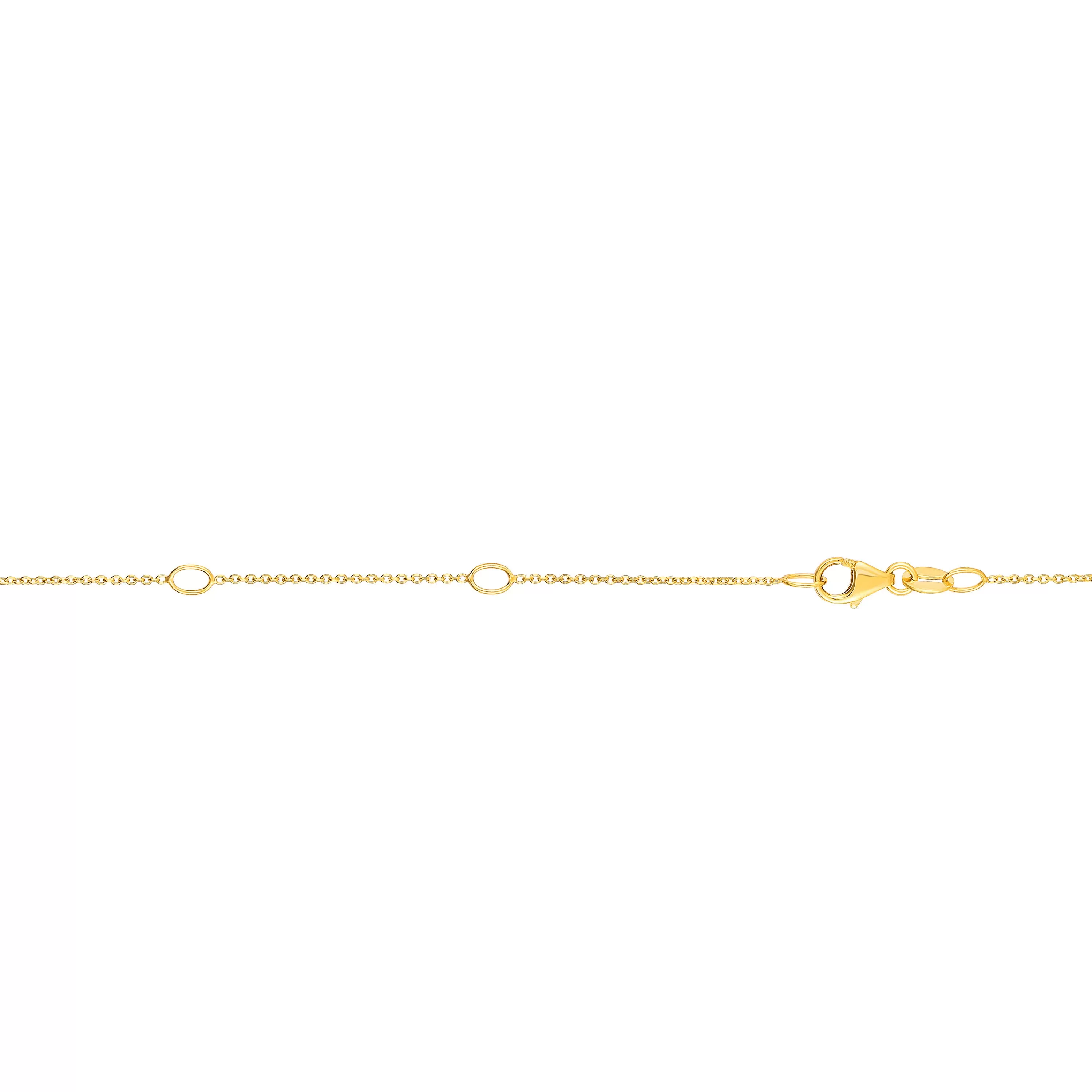 14K Gold 0.97mm Double Extendable Cable Chain