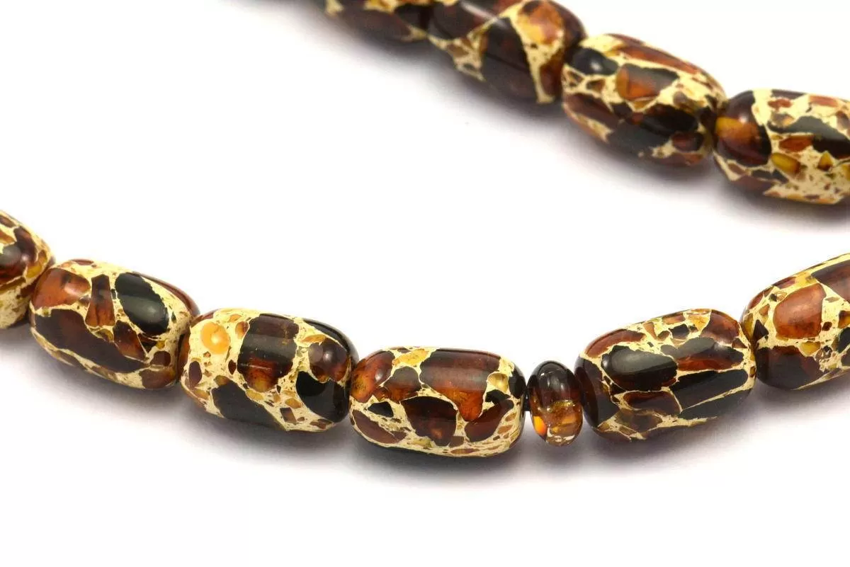 33 Pieces Amber Rosary (11x7mm) T094