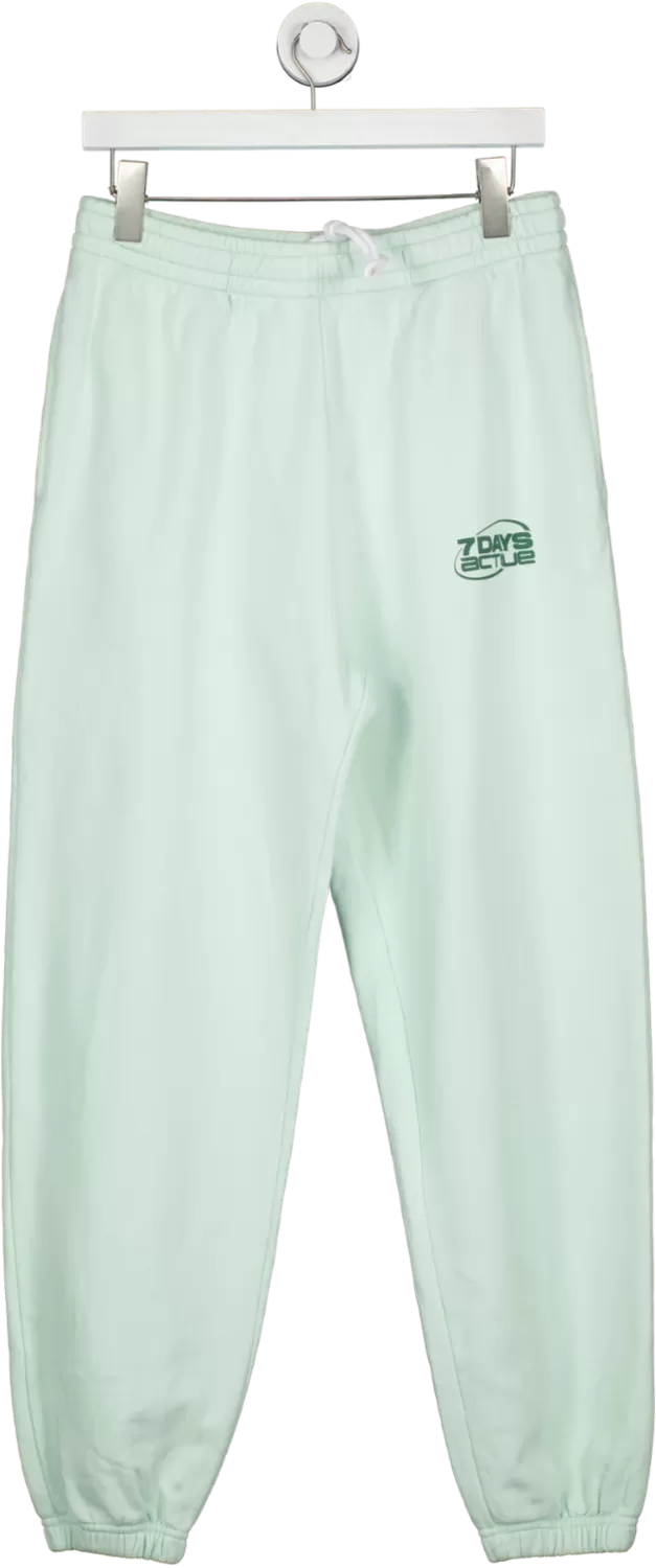 7 Days Active Green Organic Sweatpants With Logo UK S