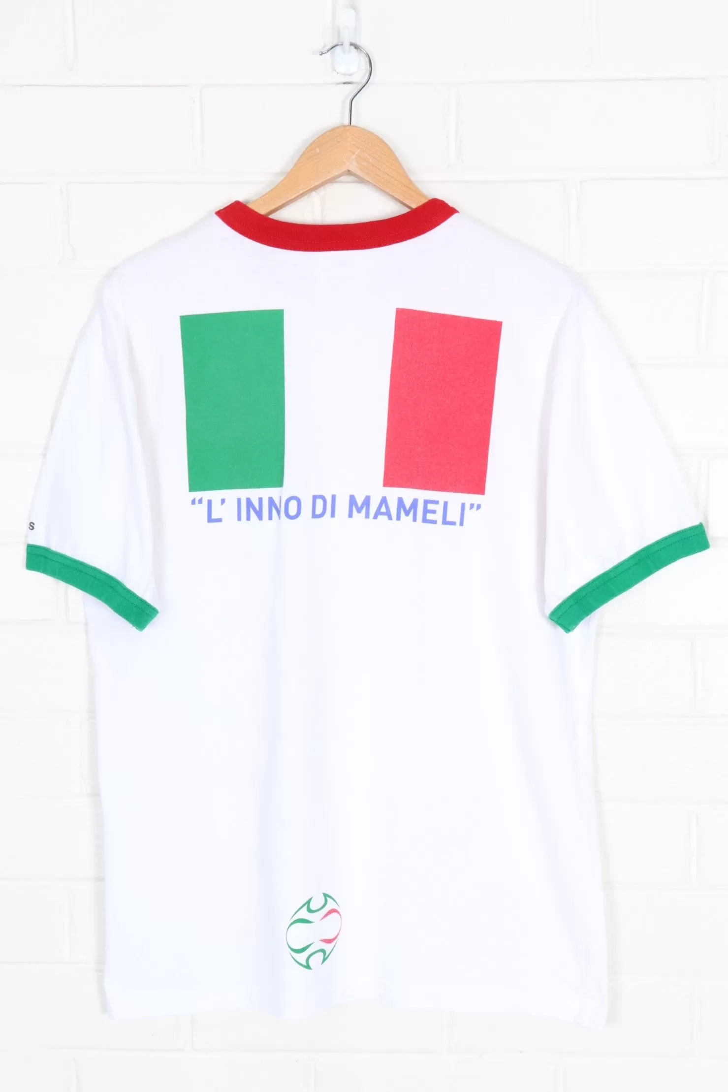 ADIDAS Italia "L Inno Di Mameli' Ringer Tee (L)