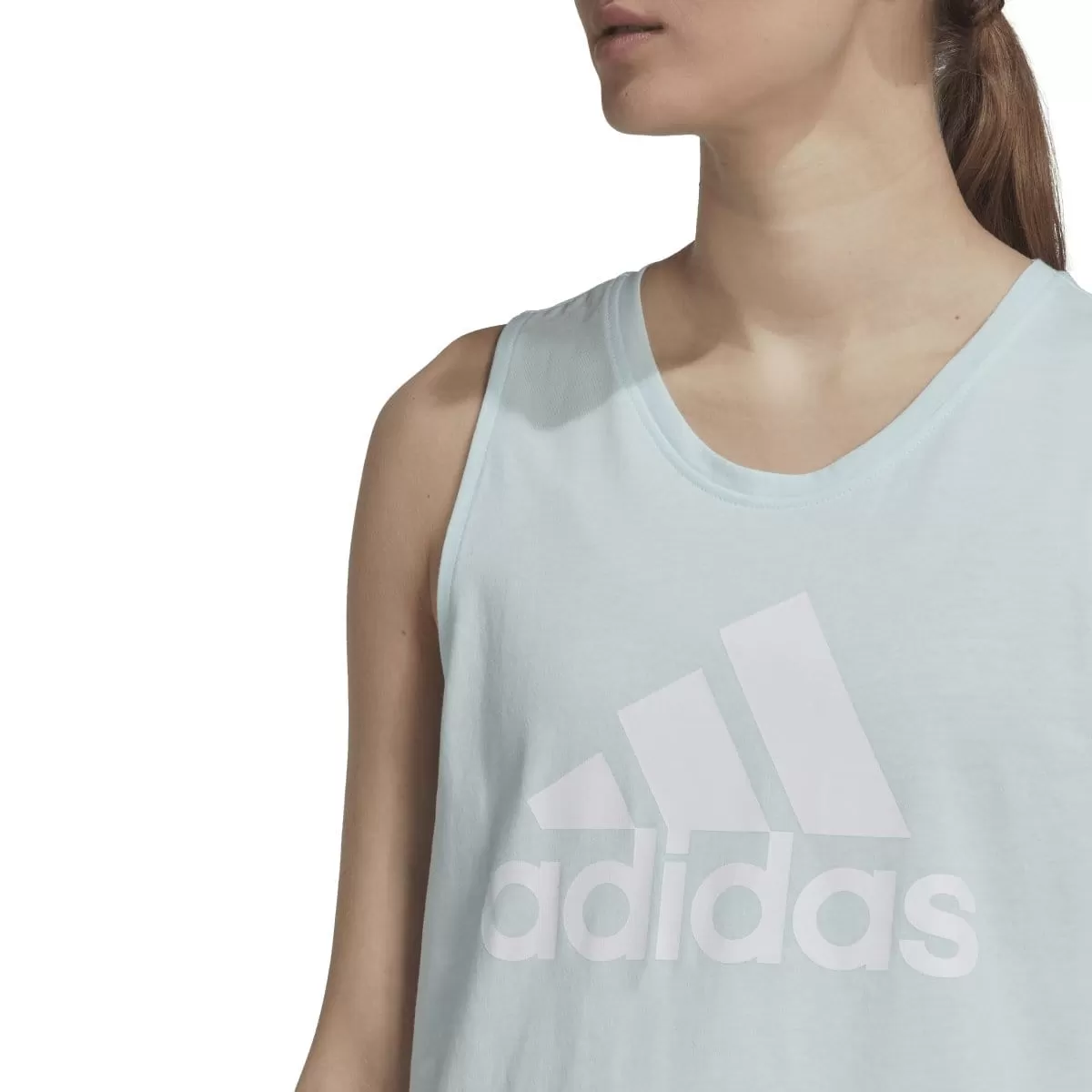 ADIDAS WOMEN'S ESSENTIALS BIG LOGO BLUE SINGLET