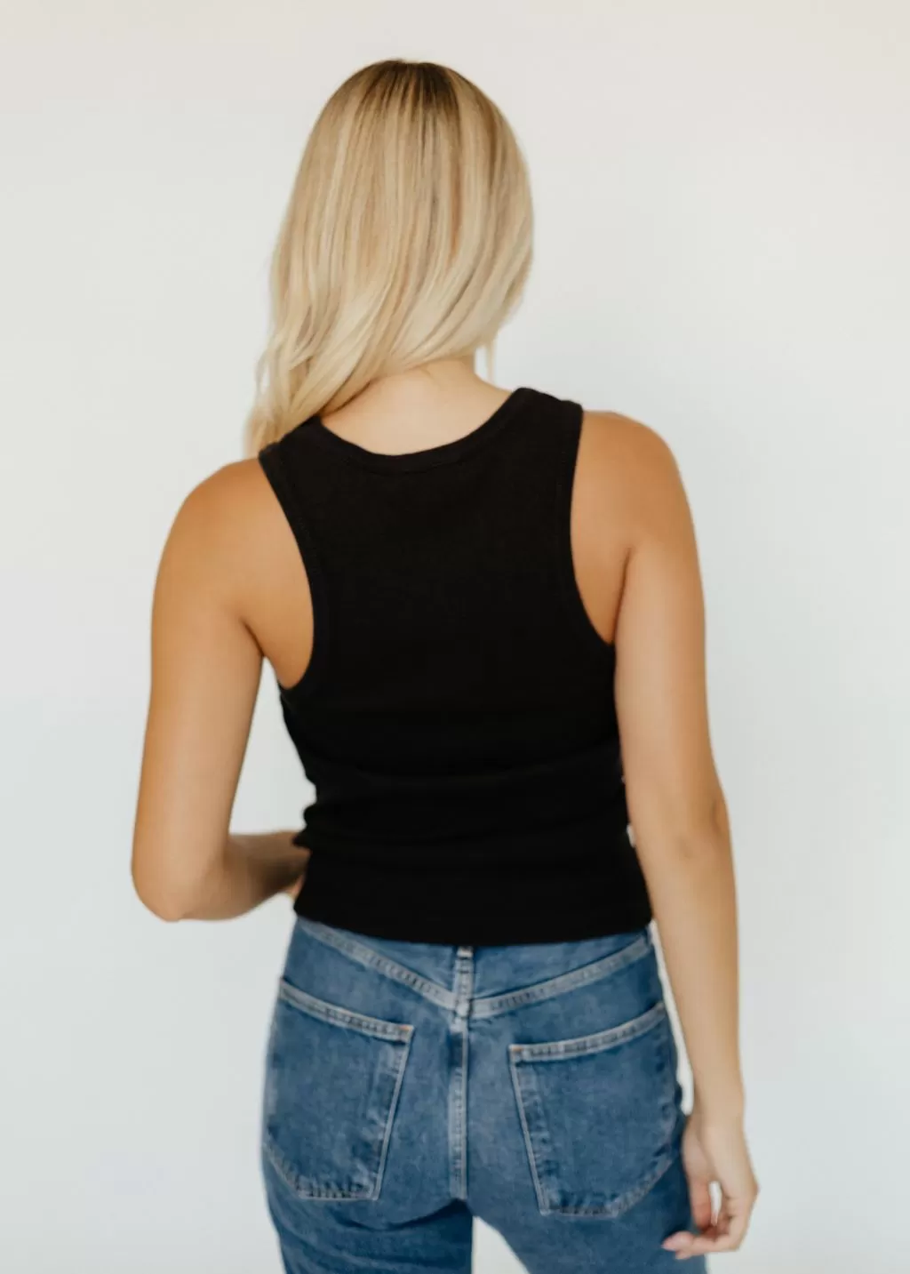 AGOLDE Poppy Tank Top in Black