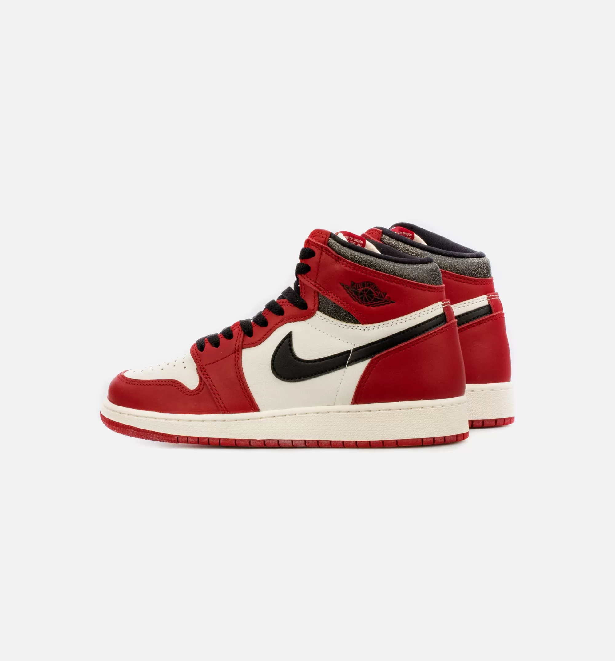 Air Jordan 1 High OG Chicago Lost & Found Grade School Lifestyle Shoe - Red/Black Limit One Per Customer