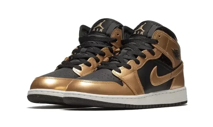 Air Jordan 1 Mid Metallic Gold