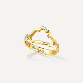 Allusia Love Minimal 18K Gold Ring w. Diamonds