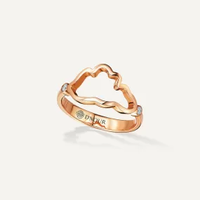 Allusia Love Minimal 18K Rosegold Ring w. Diamonds