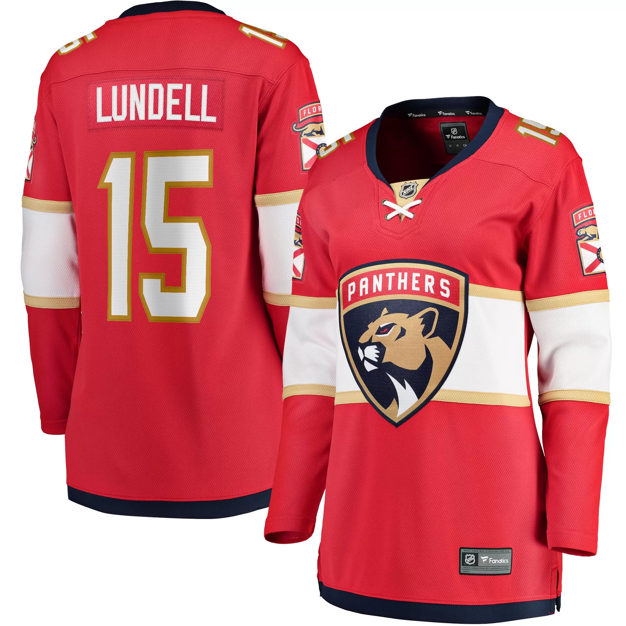 Anton Lundell Florida Panthers Fanatics Branded Women's Home Breakaway Player Jersey - Red