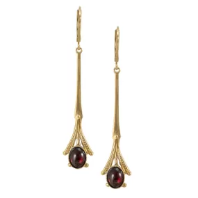 Art Deco Garnet Drop Earrings