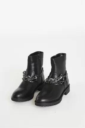 Black Chain Ankle Boot Ankle Boot-Boot