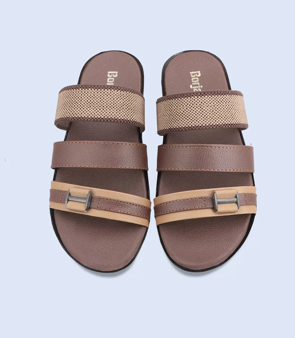 BM4600-BROWN-Men Slipper