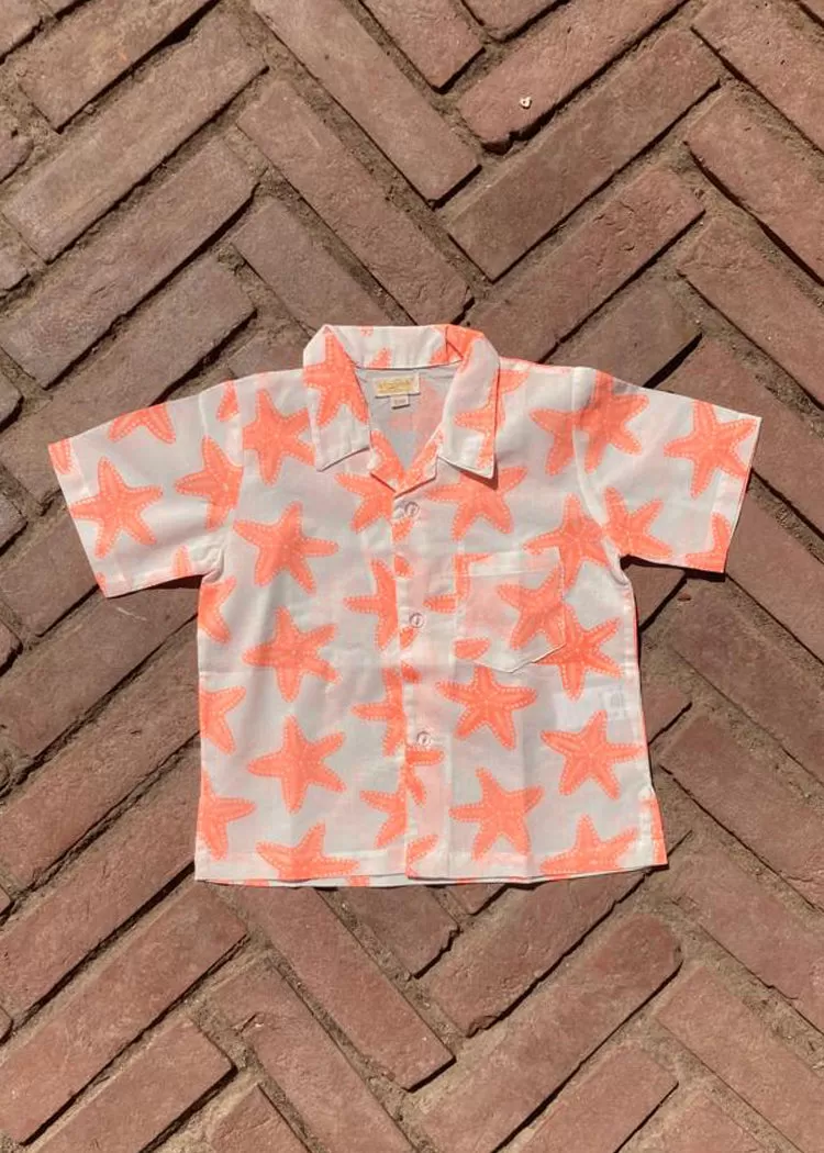 Boys Shirt Starfish Neon