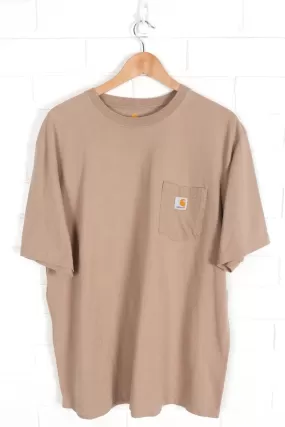 CARHARTT Brown 'Original Fit' Pocket Tee (XL)