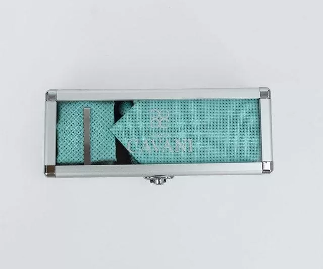 Cavani Turquoise Dimond Tie Set in Gift Box