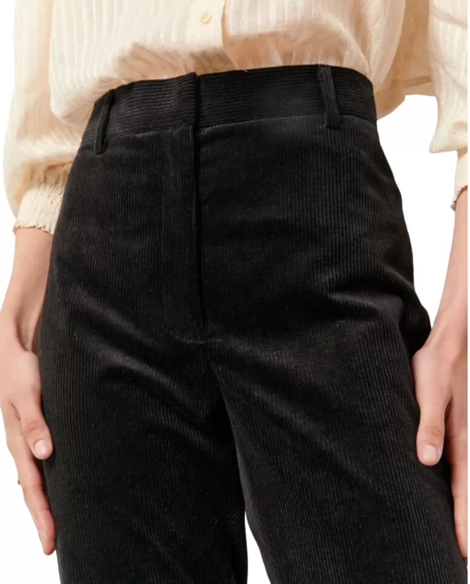 Charlie Corduroy Trousers Black