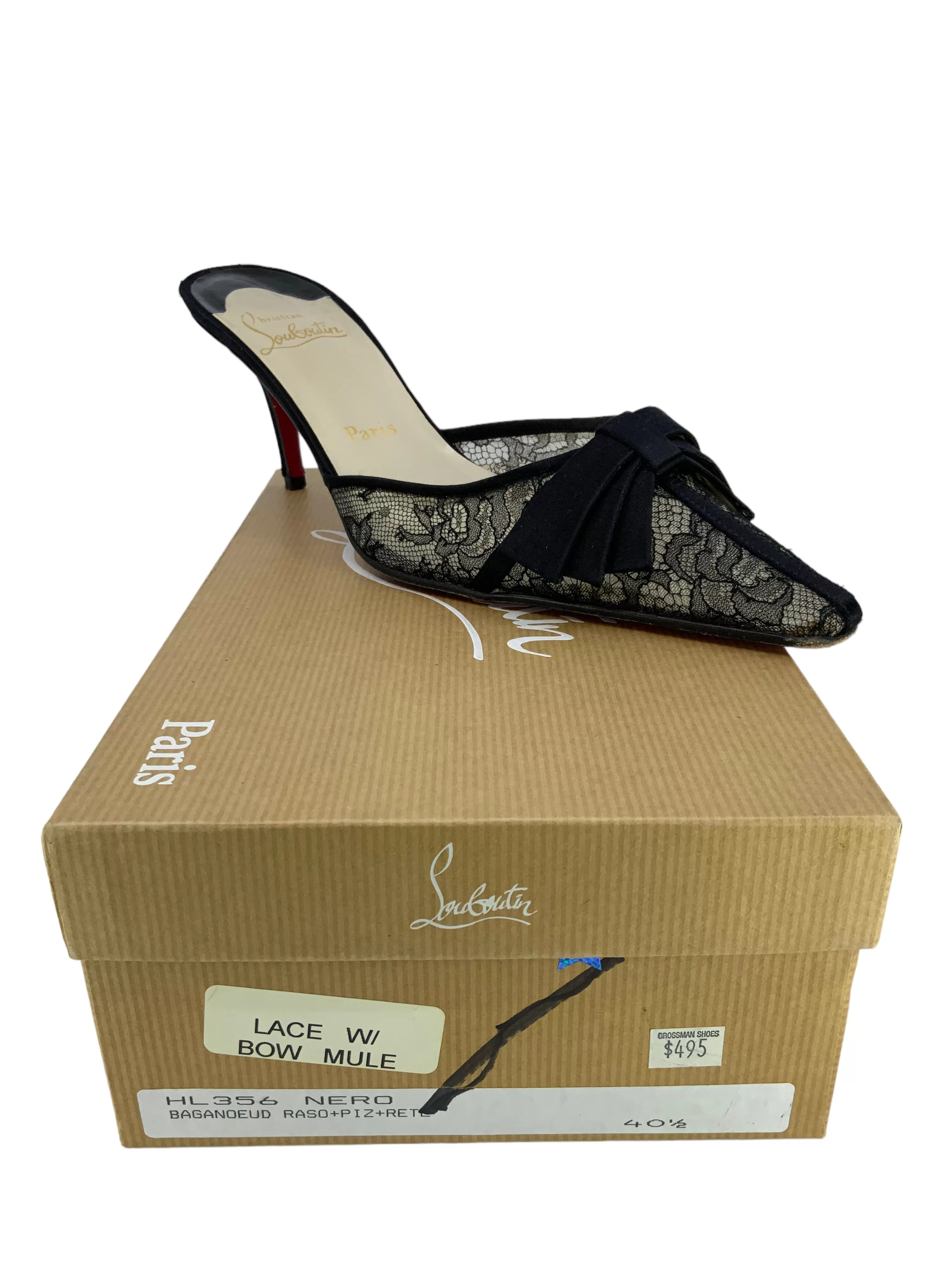 Christian Louboutin Lace Mules Size 10.5