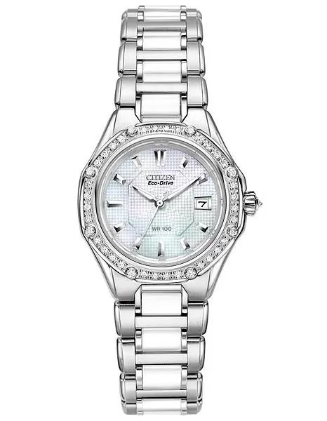 Citizen Ladies Signature Octavia 41 Diamond Dress Watch - Steel and Ceramic