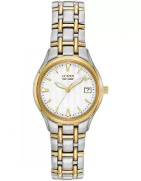 Citizen Ladies Silhouette Sport - Two-Tone - White Textured Dial - Date