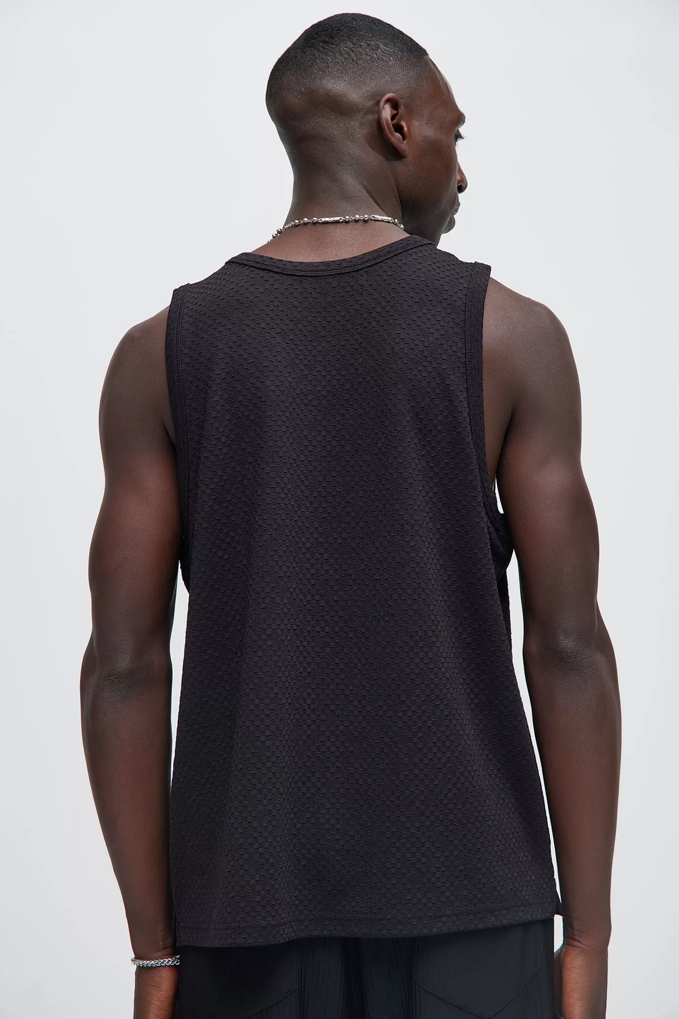 Croydon Textured Relaxed Tank - Black