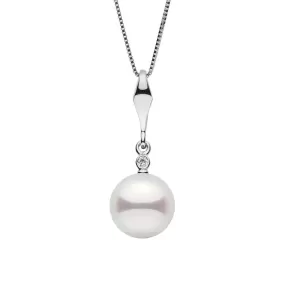 Essential Collection 8.5-9.0 mm Akoya Pearl Pendant with Diamond Accent