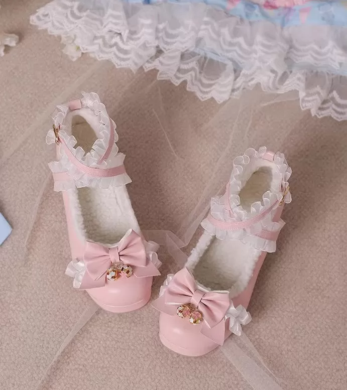 Fashion Bowtie Lolita Winter Shoes PN6229