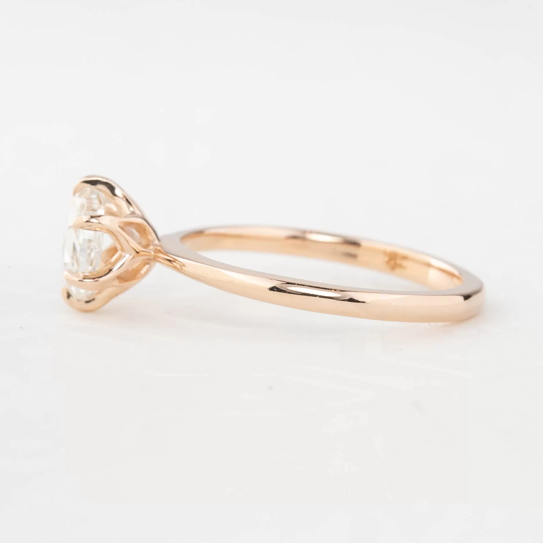 Floryn 1.18ct Rose Cut Diamond Ring, 14k rose gold, GIA Certified