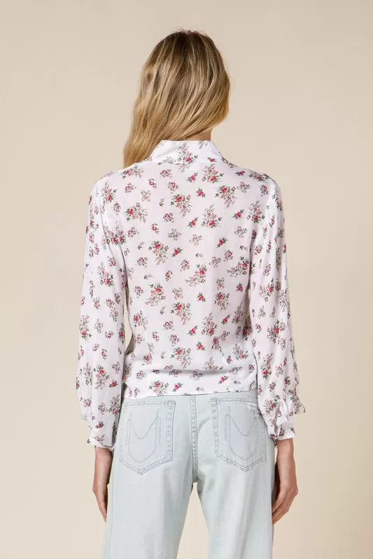 Flower Print Button Down Shirt