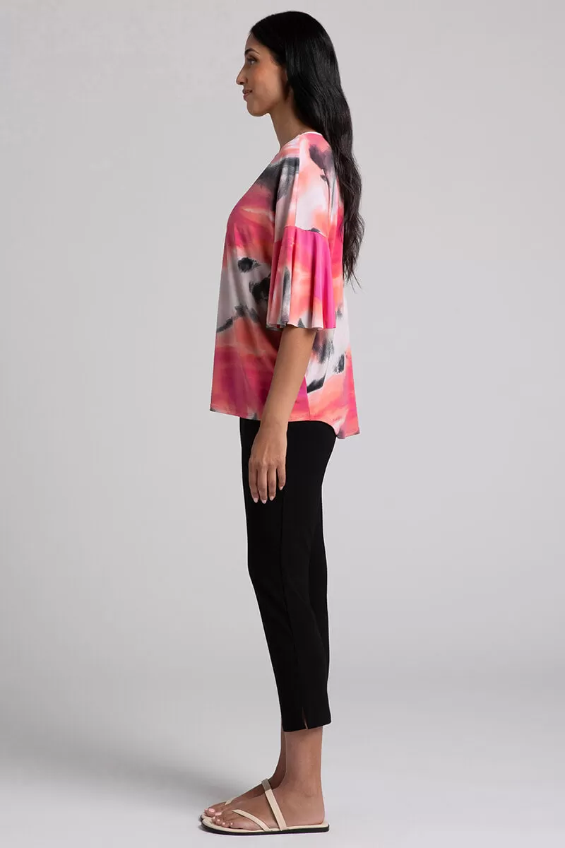 Flutter Dolman Top | Marble Print