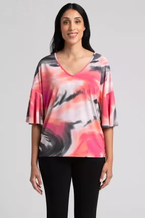 Flutter Dolman Top | Marble Print