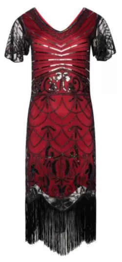 Gabrielle 1920s Flapper Dress Red