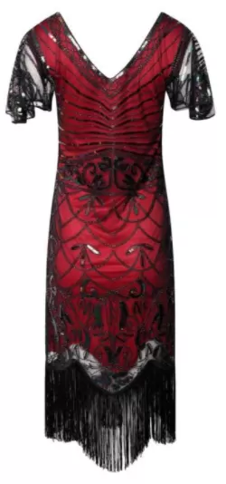 Gabrielle 1920s Flapper Dress Red