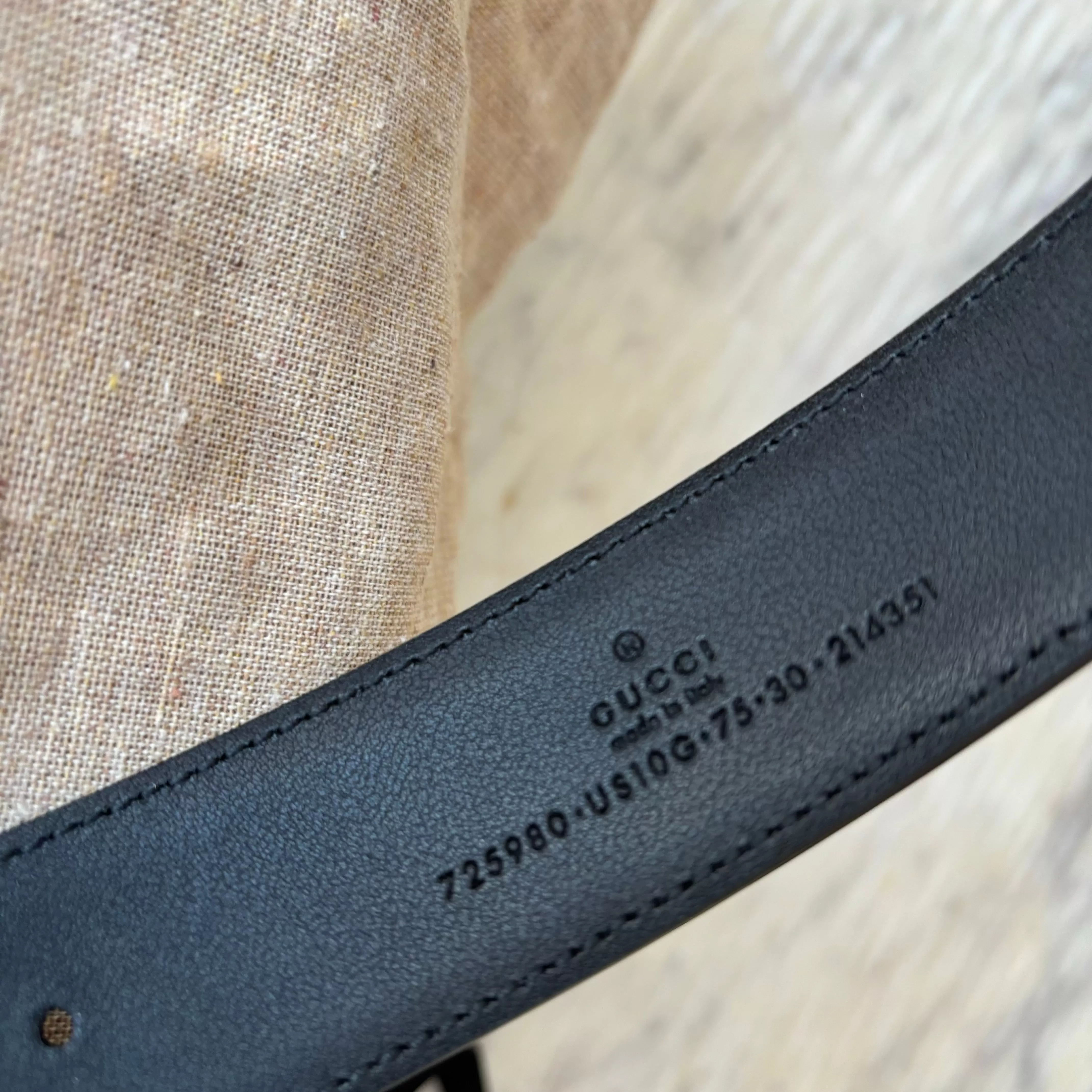 GUCCI Ciny Calfskin Lux Torchon 35mm Belt