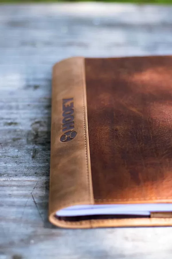 HOOEY HOOEY CLASSIC LEATHER NOTEBOOK COVER BROWN