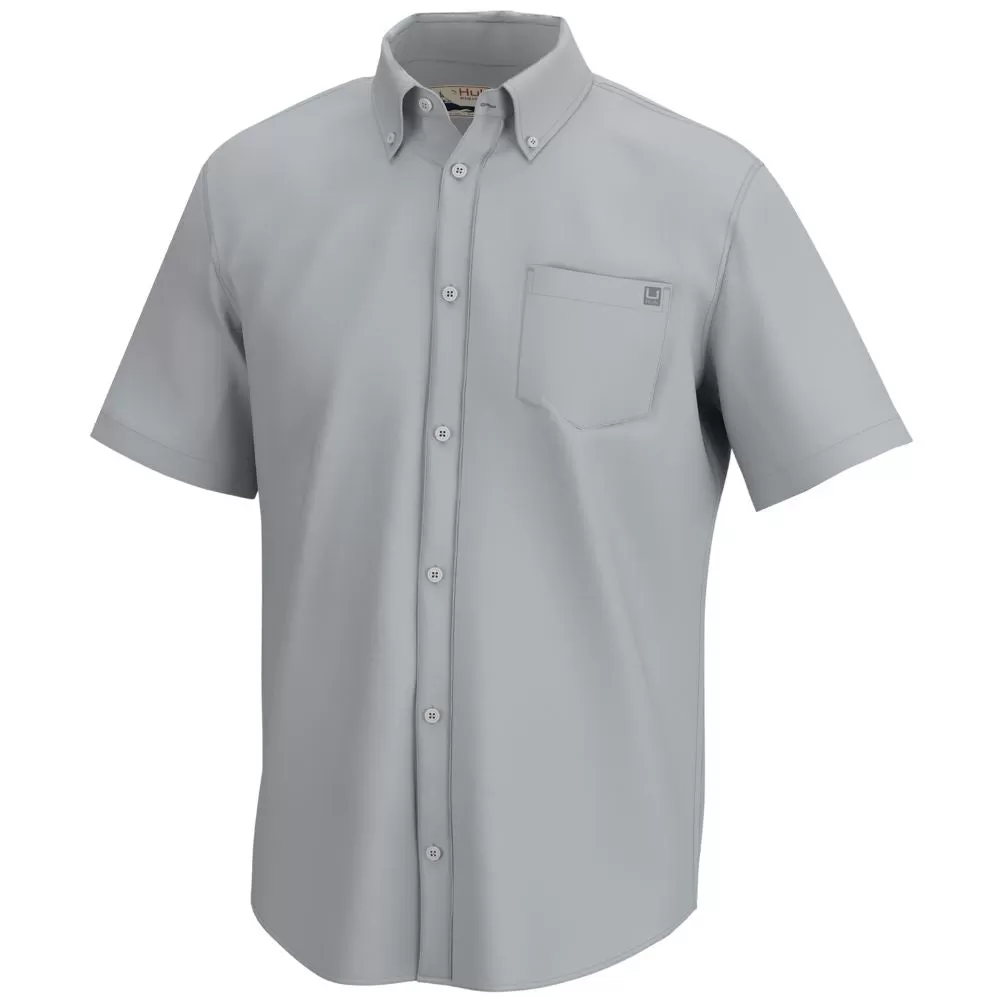 'Huk' Men's Kona Solid Button Down - Harbor Mist