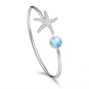 Larimar Sea Star Sleek Bangle