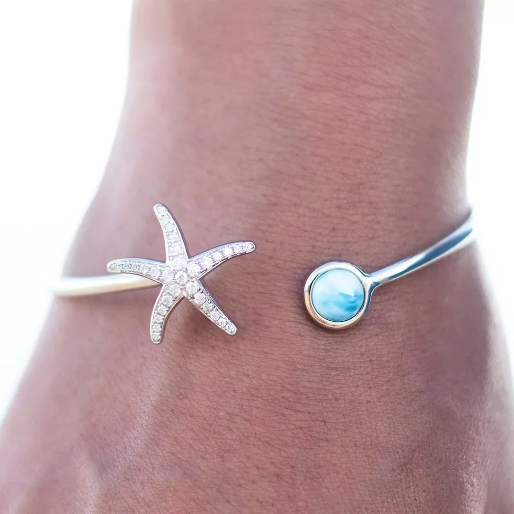 Larimar Sea Star Sleek Bangle