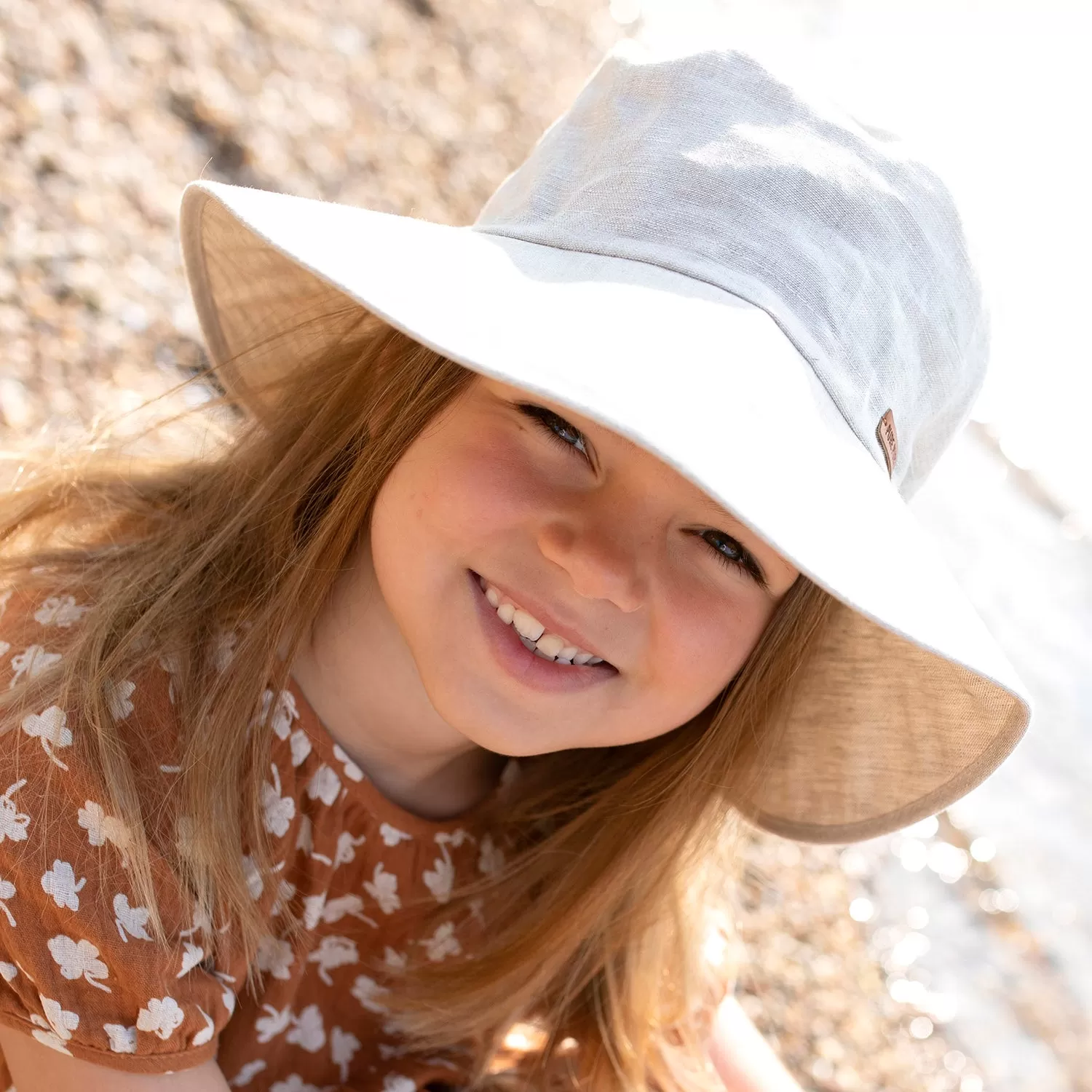 Linen Floppy Sun Hat - Linen