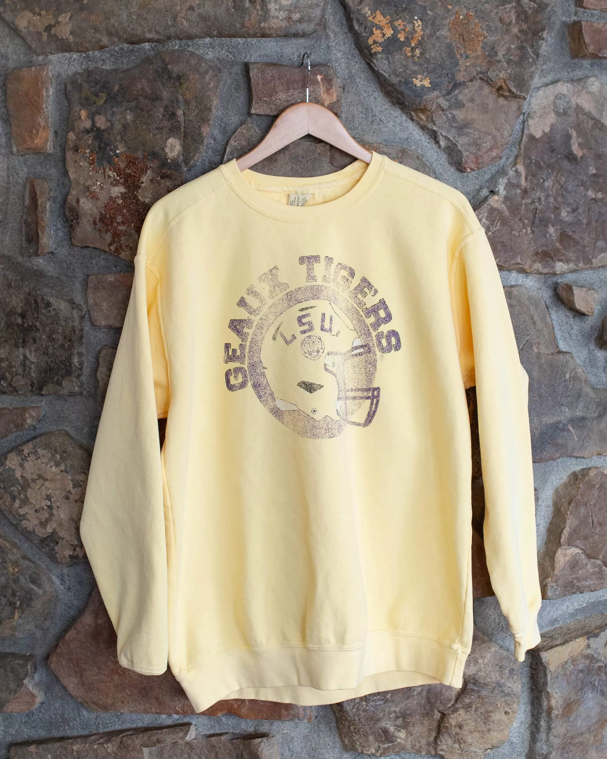 LSU Tigers Helmet Circle Butter Sweatshirt