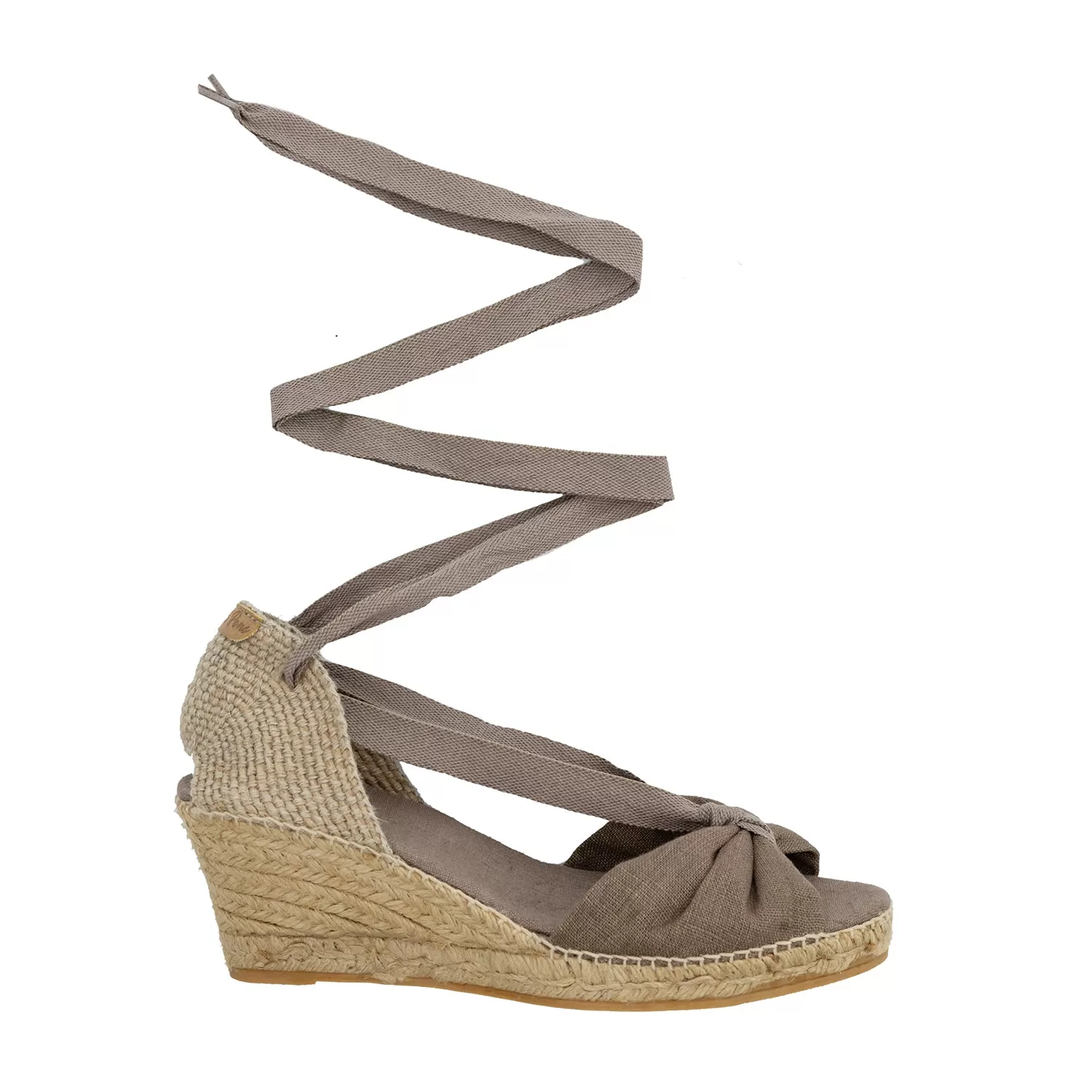 Medium Linen Heel Wedge Espadrille for Women - Piera-5