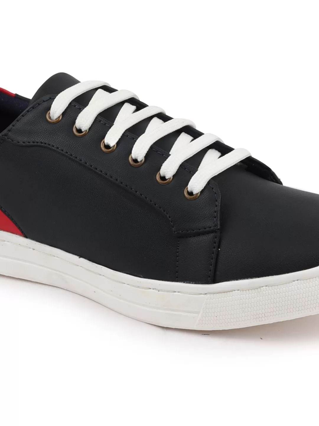 Men Navy Blue Stylish Lace Up Sneakers