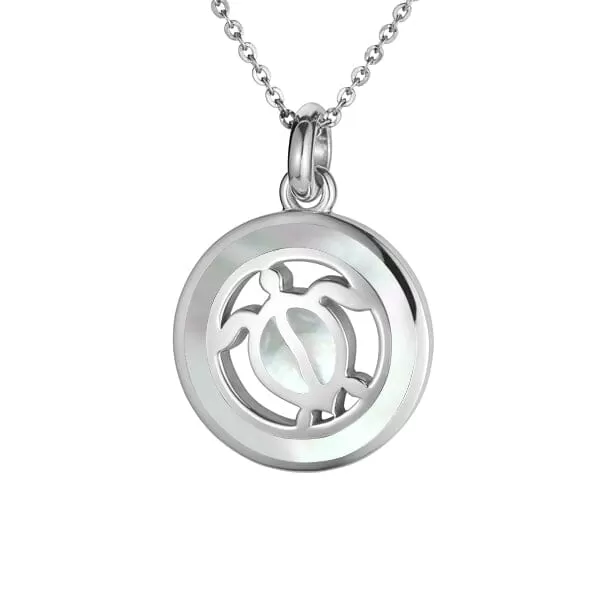 Mother of Pearl Honu Medallion Pendant