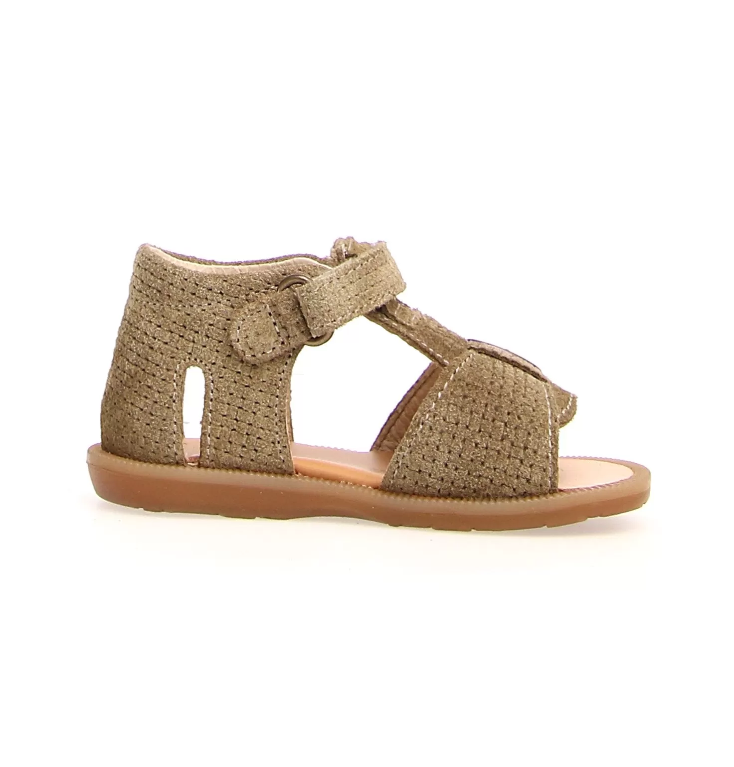 Naturino Quarzo - Sandals Suede Lizard Woven - Stone