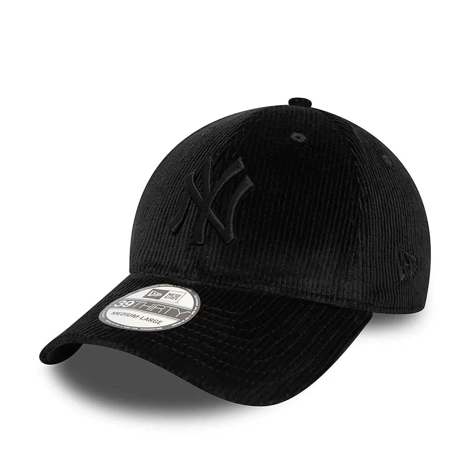 NEW ERA New York Yankees Cord Black 39THIRTY Stretch Fit Cap