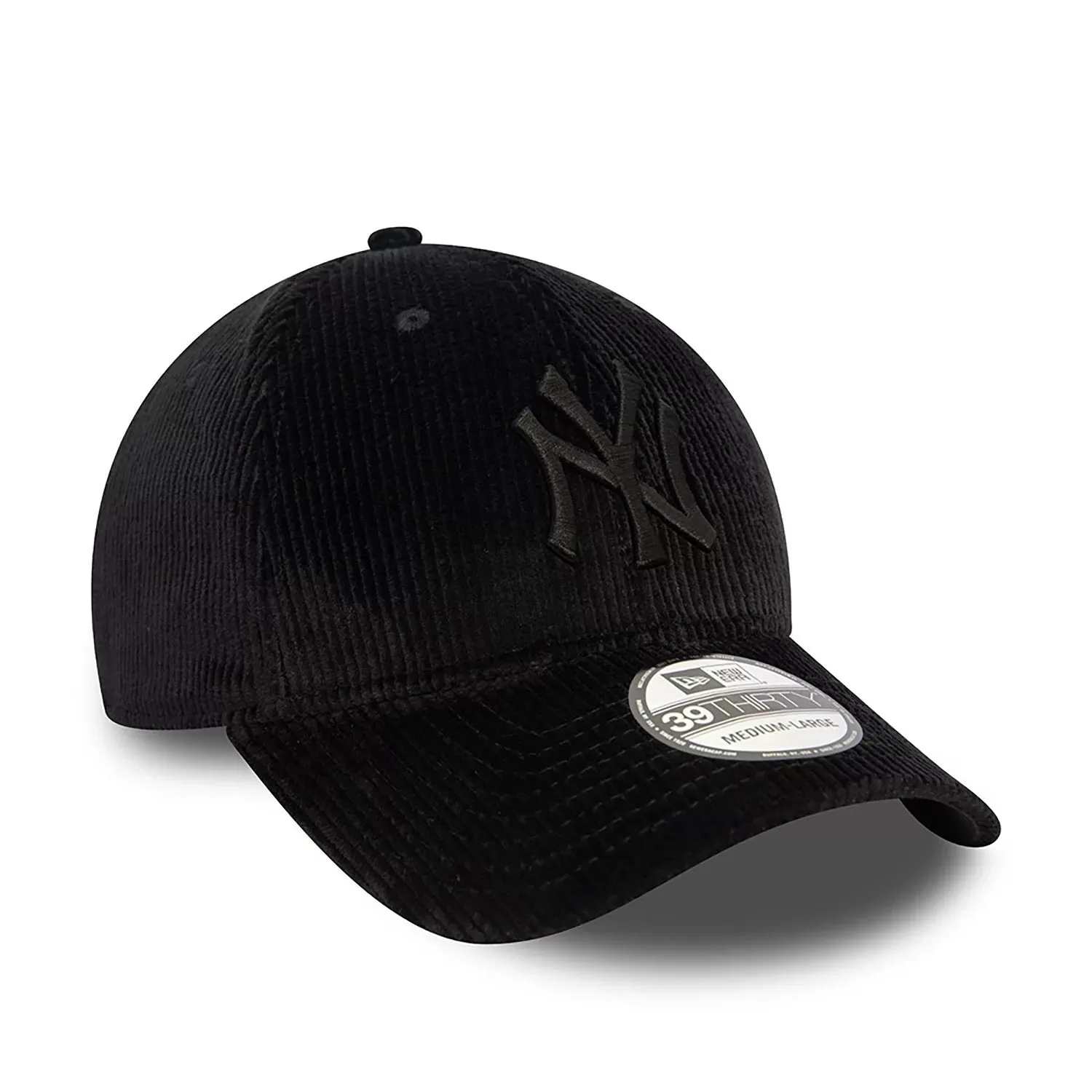 NEW ERA New York Yankees Cord Black 39THIRTY Stretch Fit Cap