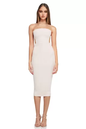 Nookie Lumeire Midi Dress - Nude