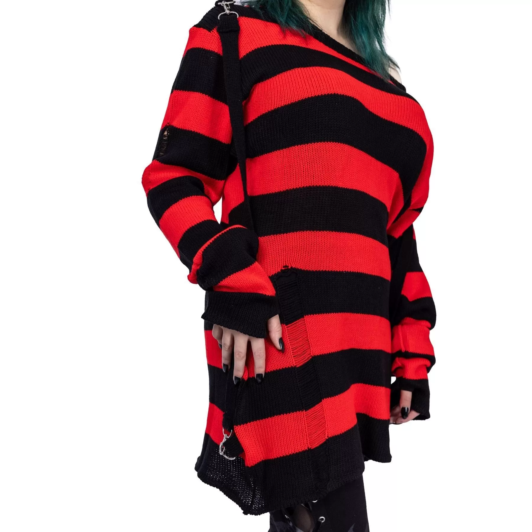 ORIANA JUMPER - BLACK/RED