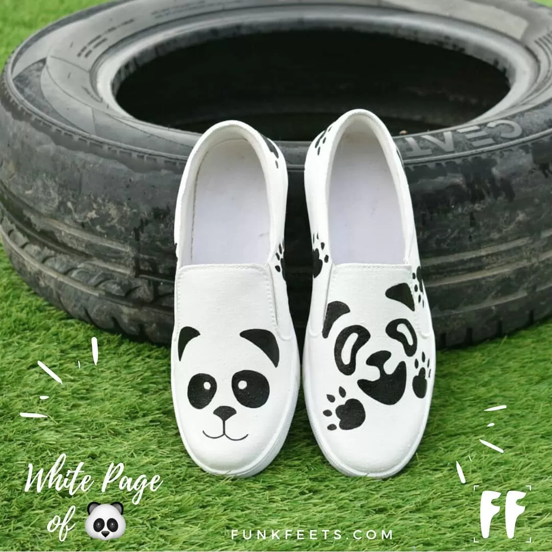 Panda Unisex Sneakers ( White Page )