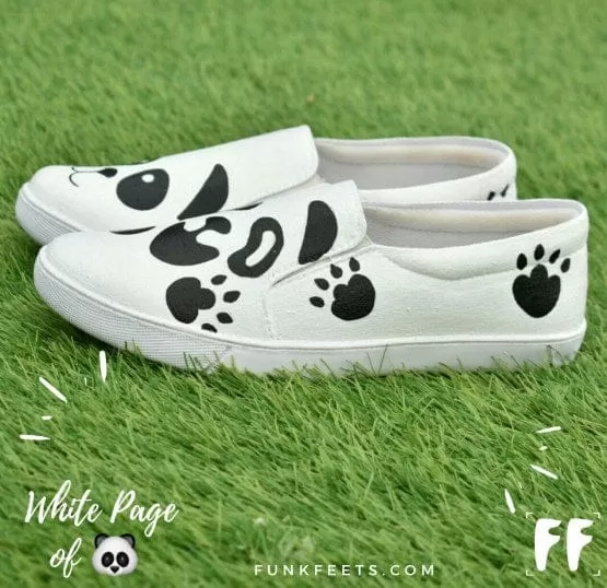 Panda Unisex Sneakers ( White Page )